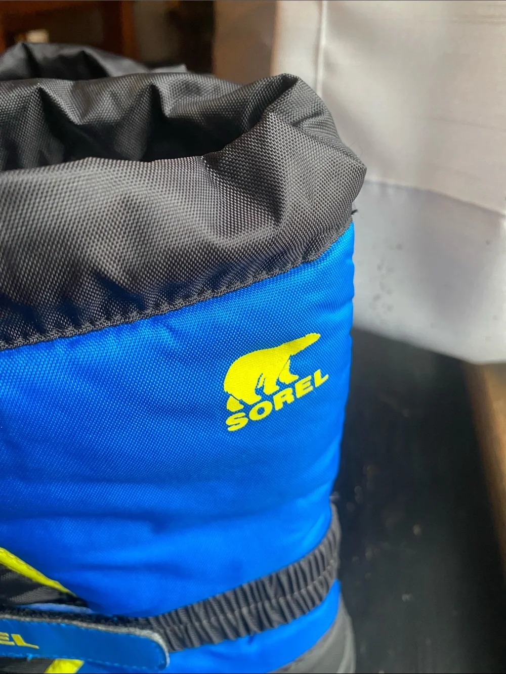 Sorel Kids Blue, Black & Yellow Snow Boots